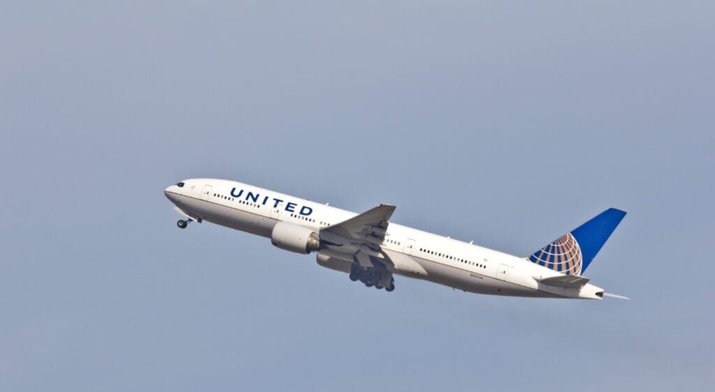 Boeing 777-200 da United Airlines, modelo que fez pouso não programado em Viracopos em setembro de 2026