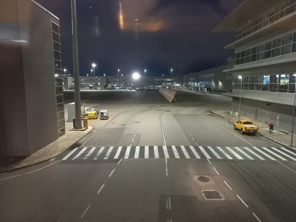 Vista do Aeroporto Internacional de Guarulhos, em São Paulo