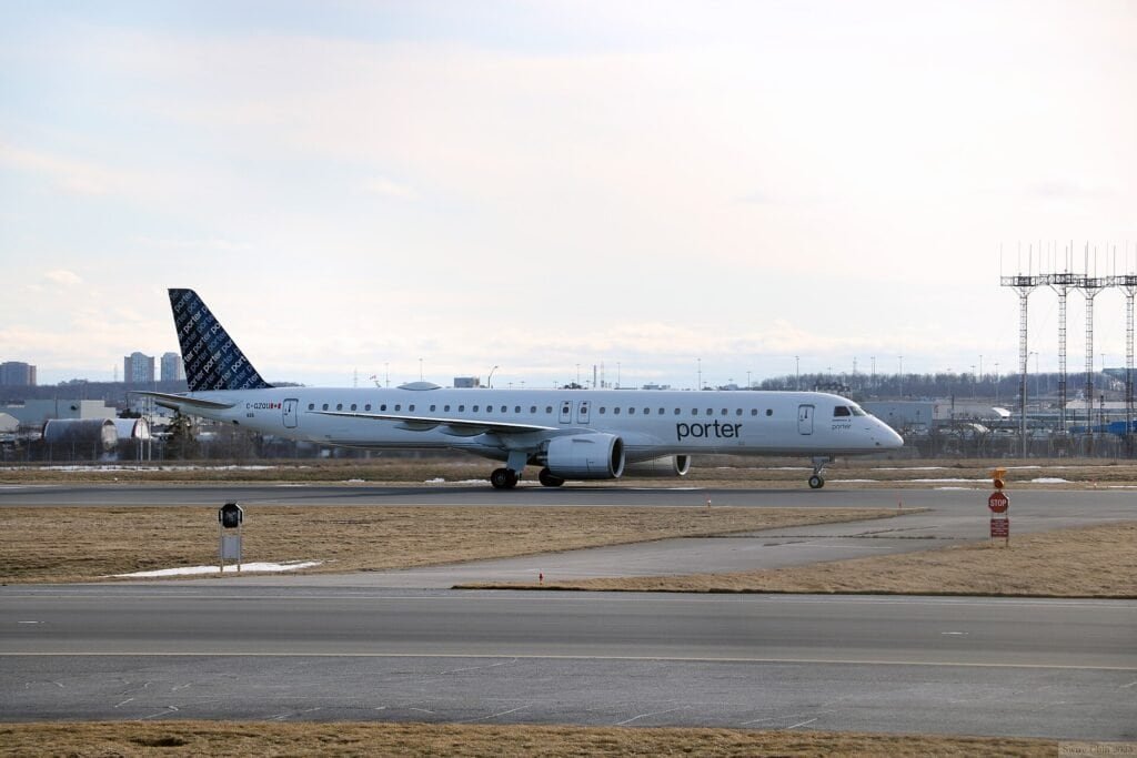 Embraer E195-E2 da companhia aerea canadense Porter Airlines